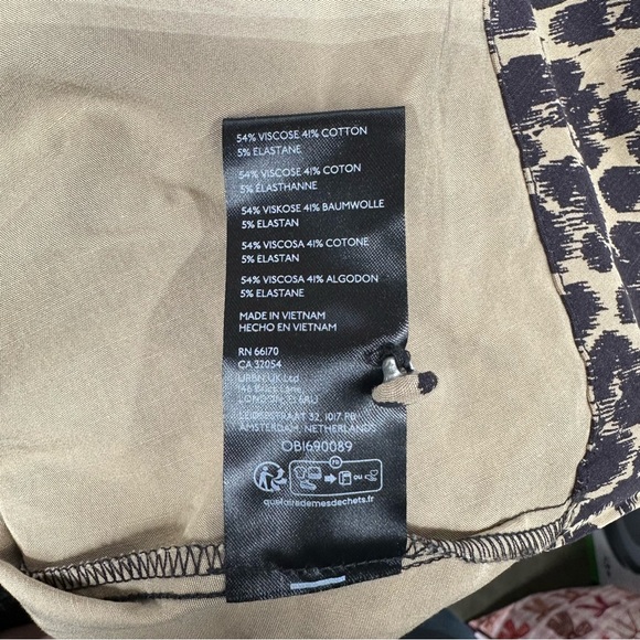 Anthropologie Leopard Print Midi Dress Cap Sleeve Zip Front Size M NWT - Picture 5 of 9